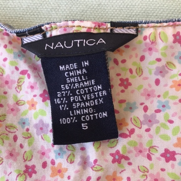 Nautica‎ Floral Embroidered Detail Sleeveless Denim Jumper Dress - Picture 6 of 9